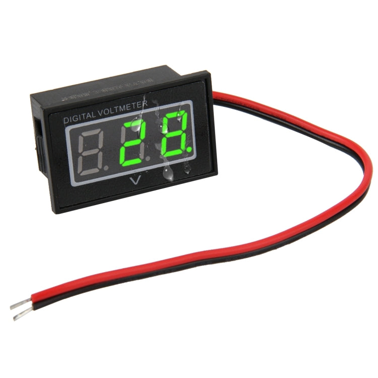 V40D 2 Wires Red Light Display Mini Waterproof IPX4 Digital Voltage