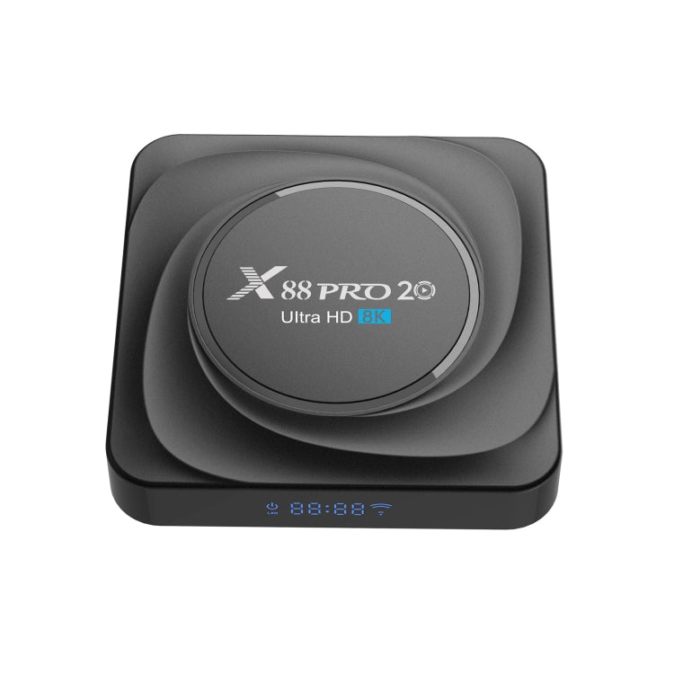 X88 Pro 20 4K Smart TV BOX Android 11.0 Media Player with Infrared Remote Control, RK3566 Quad Core 64bit Cortex-A55 up to 1.8GHz, RAM: 8GB, ROM: 64GB, Support Dual Band WiFi, Bluetooth, Ethernet, EU Plug