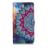 Oil Embossed Coloured Drawing Pattern Horizontal Flip PU Leather Case with Holder & Card Slots & Wallet & Photo Frame