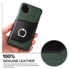 Fierre Shann Oil Wax Texture Genuine Leather Back Cover Case with 360 Degree Rotation Holder & Card Slot, for iPhone 11 Pro, for iPhone 11, for iPhone 11 Pro Max, For Samsung Galaxy Note 10, For Samsung Galaxy Note 10+