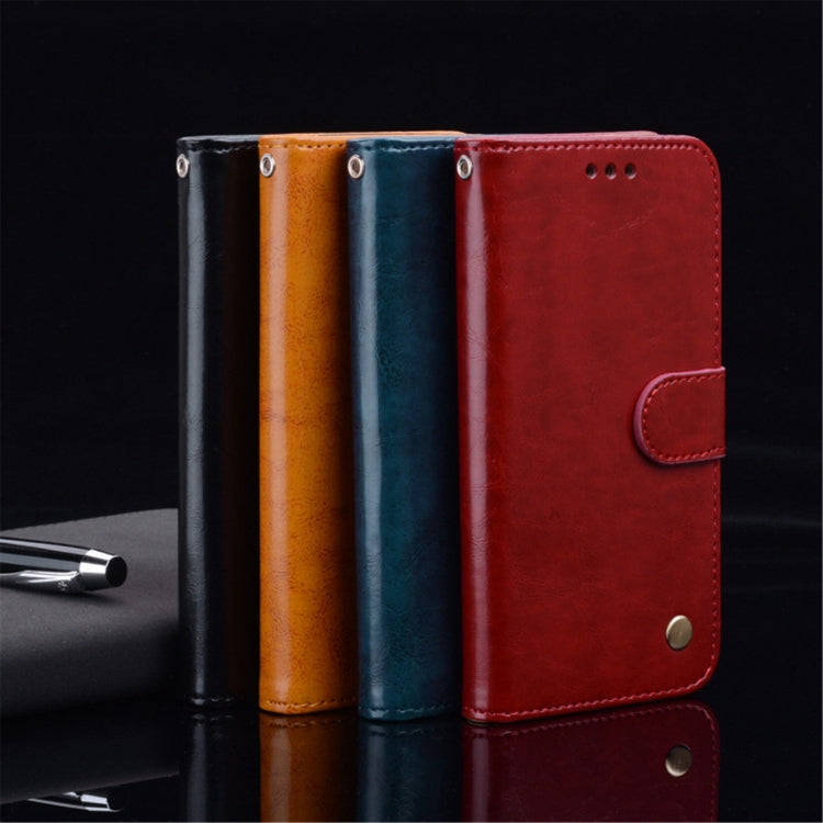Business Style Oil Wax Texture Horizontal Flip Leather Case, with Holder & Card Slots & Wallet