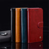 Business Style Oil Wax Texture Horizontal Flip Leather Case, with Holder & Card Slots & Wallet