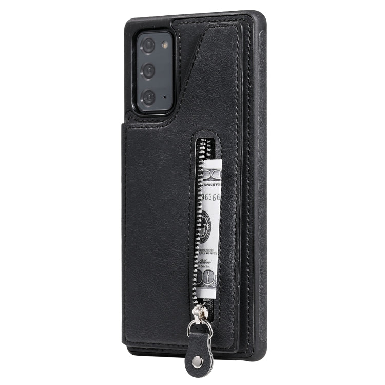 Solid Color Double Buckle Zipper Shockproof Protective Case, For Samsung Galaxy Note20, For Samsung Galaxy Note20 Ultra, For iPhone 12 mini, For iPhone 12 / 12 Pro