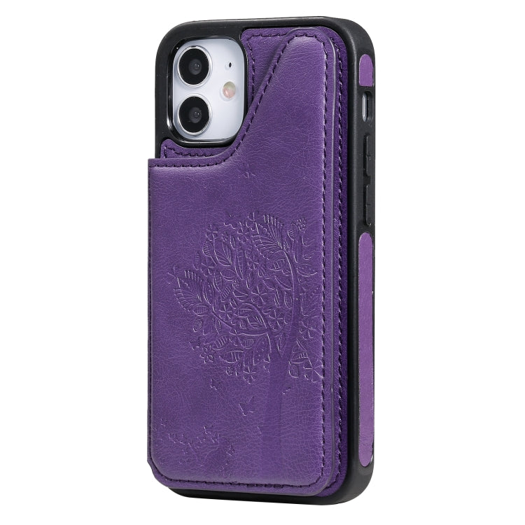 Cat Tree Embossing Pattern Shockproof Protective Case with Card Slots & Photo Frame & Holder, For iPhone 12 mini, For iPhone 12 / 12 Pro, For iPhone 12 Pro Max, For Samsung Galaxy Note20
