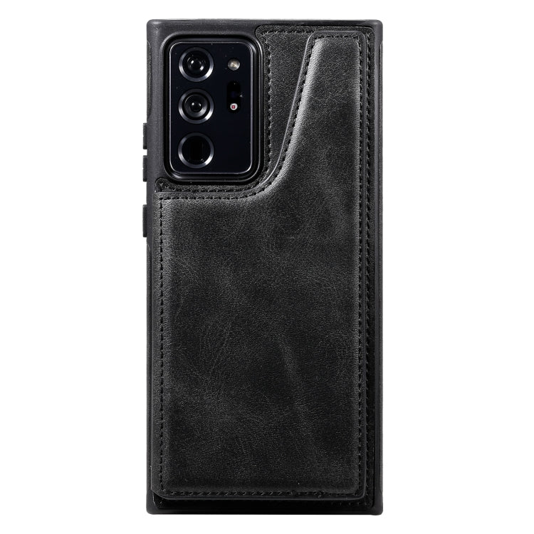 Shockproof Calf Texture Protective Case with Holder & Card Slots & Frame, For Samsung Galaxy Note20 Ultra