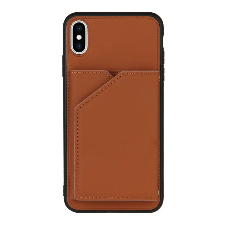 Skin Feel PU + TPU + PC Back Cover Shockproof Case with Card Slots & Holder & Photo Frame, For iPhone X / XS, For iPhone XR, For iPhone XS Max, For iPhone 11 Pro, For iPhone 11