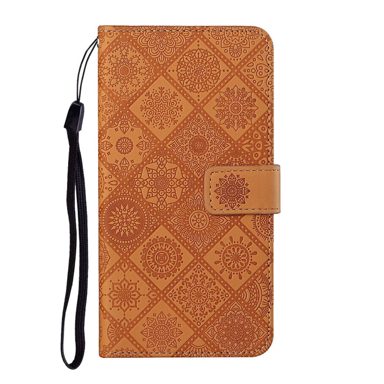 Ethnic Style Embossed Pattern Horizontal Flip Leather Case with Holder & Card Slots & Wallet & Lanyard