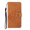 Ethnic Style Embossed Pattern Horizontal Flip Leather Case with Holder & Card Slots & Wallet & Lanyard
