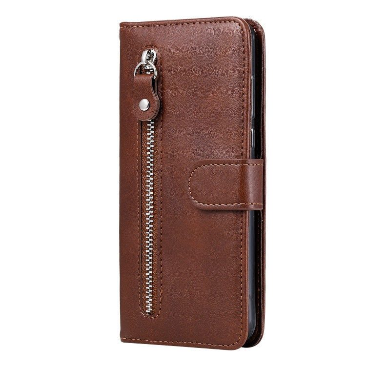 Fashion Calf Texture Zipper Horizontal Flip Leather Case with Stand & Card Slots & Wallet Function