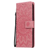 Sun Embossing Pattern Horizontal Flip Leather Case with Card Slot & Holder & Wallet & Lanyard