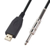 US48S USB to 6.35mm Electric Guitar Recording Cable, 2m, 3m