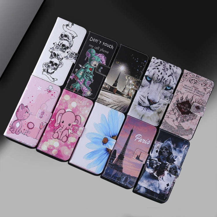 Painting Horizontal Flip Leather Case with Holder & Card Slot & Lanyard, For iPhone 12 mini, For iPhone 12 / 12 Pro