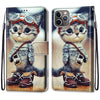 Coloured Drawing Cross Texture Horizontal Flip PU Leather Case with Holder & Card Slots & Wallet & Lanyard, For iPhone 11 Pro