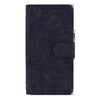 Calf Pattern Mandala Double Folding Design Embossed Leather Case with Wallet & Holder & Card Slots