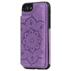 Flower Embossing Pattern Shockproof Protective Case with Holder & Card Slots & Photo Frame, For iPhone SE 2022 / SE 2020 / 8 / 7, For iPhone 8 Plus / 7 Plus, For iPhone XS / X, For iPhone XR