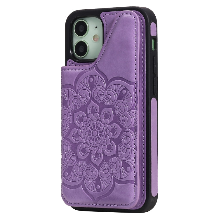Flower Embossing Pattern Shockproof Protective Case with Holder & Card Slots & Photo Frame, For iPhone 12 mini, For iPhone 12 / 12 Pro, For iPhone 12 Pro Max