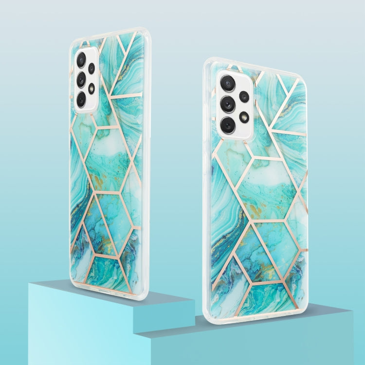 3D Electroplating Marble Pattern TPU Protective Case