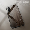 Wood Grain Tempered Glass + TPU Shockproof Case