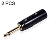 2 PCS LZ1168G Gilded 6.35mm Mono Male to XRL Male Audio Adapter