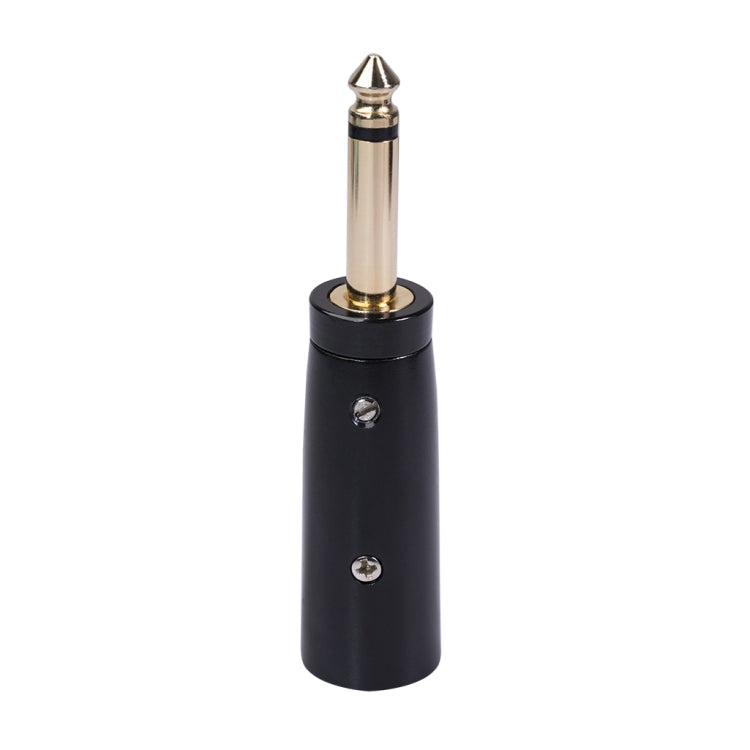 2 PCS LZ1168G Gilded 6.35mm Mono Male to XRL Male Audio Adapter Microphone Stereo Speaker Connector, LZ1168G