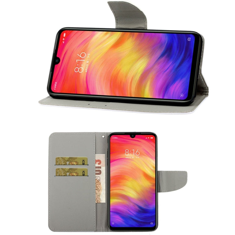 Colored Drawing Pattern Horizontal Flip Leather Case with Holder & Card Slots & Wallet & Lanyard