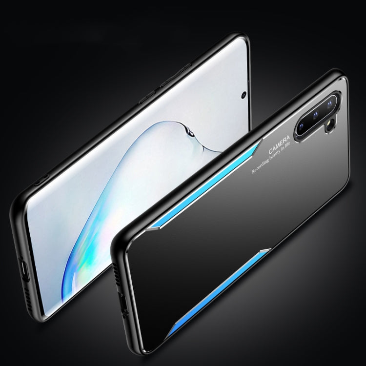 Blade Series TPU Frame + Titanium Alloy Sand Blasting Technology Backplane + Color Aluminum Alloy Decorative Edge Mobile Phone Protective Shell