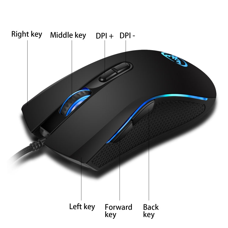 HXSJ P6+V100+A869 Keyboard Mouse Converter + One-handed Keyboard + Gaming Mouse Set, P6+V100+A869
