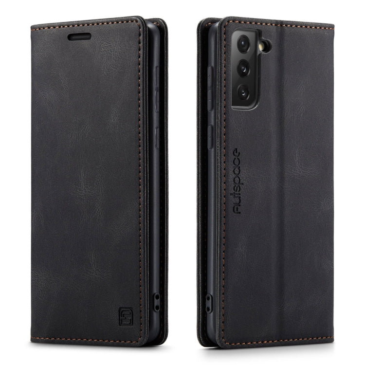 AutSpace A01 Retro Skin-feel Crazy Horse Texture Horizontal Flip Leather Case with Holder & Card Slots & Wallet & RFID