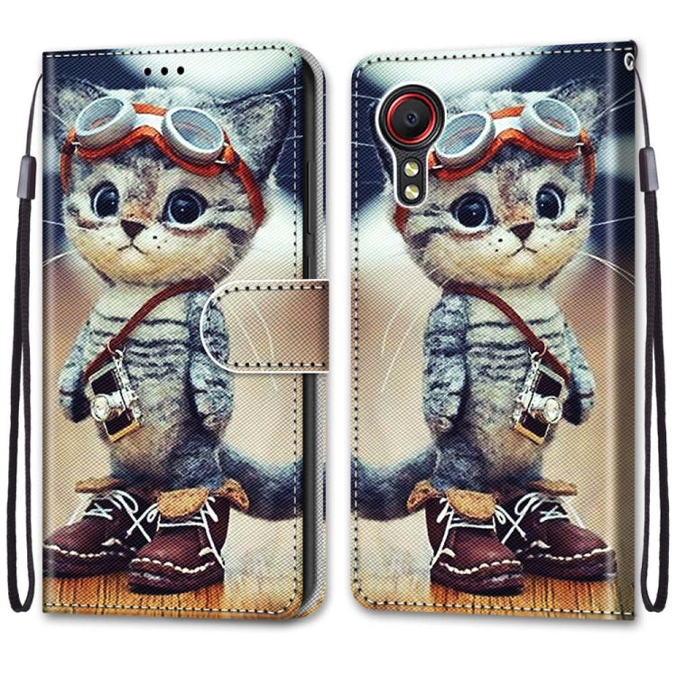 Coloured Drawing Cross Texture Horizontal Flip PU Leather Case with Holder & Card Slots & Wallet & Lanyard