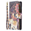 Colored Drawing Pattern Zipper Horizontal Flip Leather Case with Holder & Card Slots & Wallet