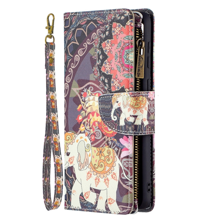 Colored Drawing Pattern Zipper Horizontal Flip Leather Case with Holder & Card Slots & Wallet