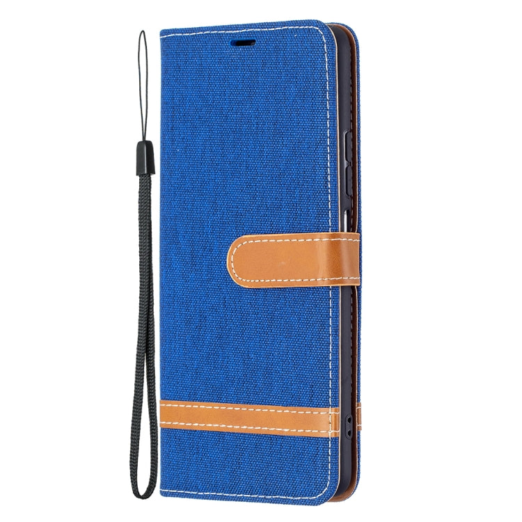 Color Matching Denim Texture Horizontal Flip Leather Case with Holder & Card Slots & Wallet & Lanyard
