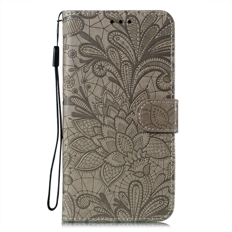 Lace Flower Embossing Pattern Horizontal Flip Leather Case with Holder & Card Slots & Wallet & Photo Frame