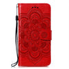 Sun Mandala Embossing Pattern Horizontal Flip PU Leather Case with Holder & Card Slots & Wallet & Lanyard