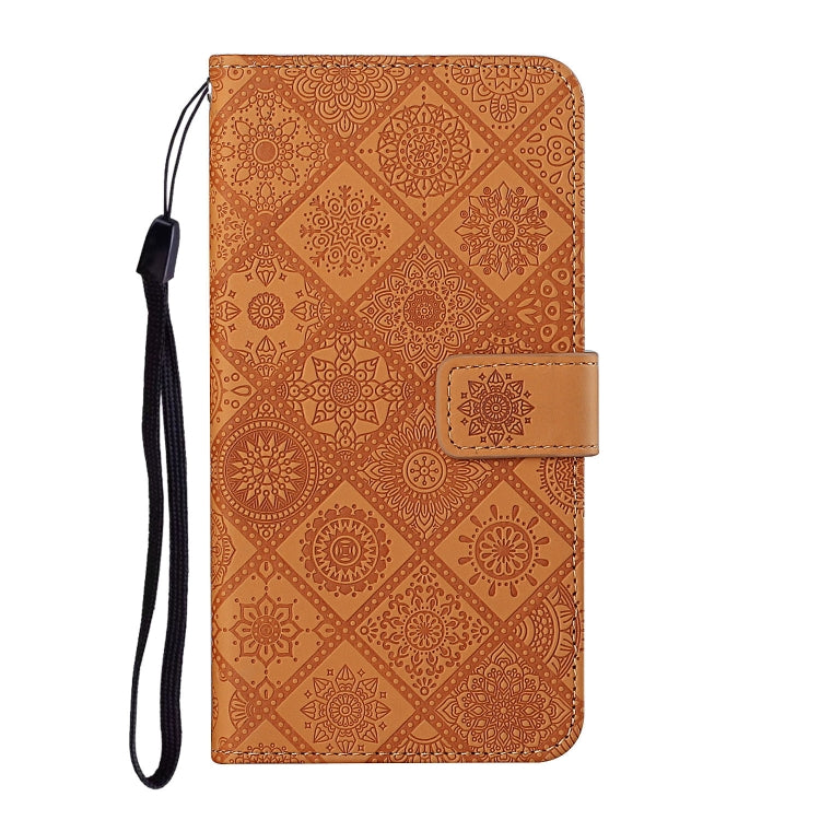 Ethnic Style Embossed Pattern Horizontal Flip Leather Case with Holder & Card Slots & Wallet & Lanyard