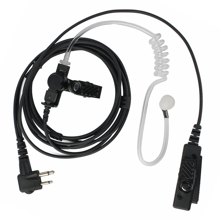 RETEVIS M 2 Pin Long Clip Air Guide Covert Acoustic Tube Earpiece Speaker Microphone, M Long Clip