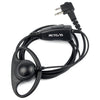 RETEVIS R-122 2 Pin D Shape Soft Ear Hook Earphone Microphone for Motorola GP68/GP88/GP300/2000/CT150/P040, R-122