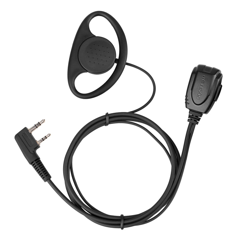 RETEVIS RE-3224 K 2 Pin D-type Earhook Earphone Microphone for