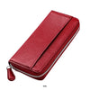 RFID Lychee Texture Fashion Organ Clutch Ladies Zipper Long Change Bag