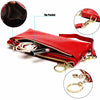 Ladies Multifunctional Cowhide Zipper Coin Purse Car Key Case