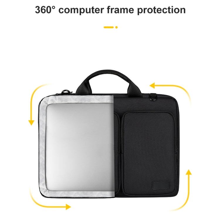 ST11 Polyester Thickened Laptop Bag with Detachable Shoulder Strap, 13.3 inch (with Strap), 14.1-15.4 inch (with Strap), 15.6 inch (with Strap)