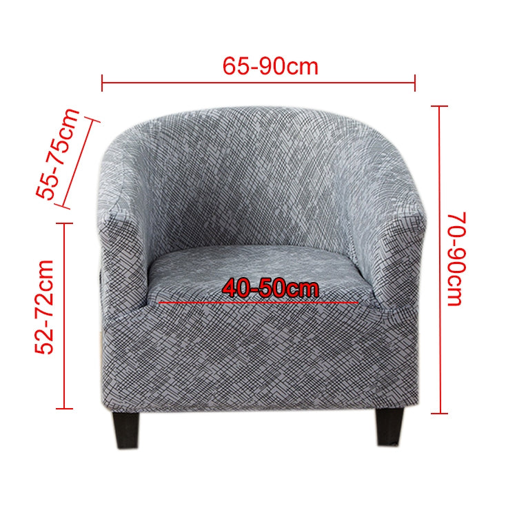 Elastic All-inclusive Single Semicircle Printed Sofa Cover, Colorful Geometry, City Style, Urban Life, Style Red, Black and White, Grey, Plum, Blue, At A Loss, Color Geometry