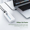 ORICO CT2U3-10AB-WH 10 In 1 Plastic Stripes Multi-Port USB HUB with Individual Switches, CT2U3-10AB-BK US Plug, CT2U3-10AB-WH US Plug