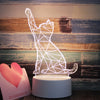 White Base Creative 3D Tricolor LED Decorative Night Light, Button Plug Version, Cat, Iorn Tower, I Love You, Plain Sailing, Owl, Jellyfish, Love Balloon Bear, Castle in the Sky, Have You All the Way, Love Bear, Deer, Geometric Horse, Castle, Heart����...