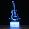 Crack Base Musical Instrument Series Creative 3D Colorful LED Decorative Night Light, Remote Control Version, YQ01, YQ02, YQ03