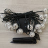 Ironwork Hollow Small Ball Outdoor LED Light String Garden Festival Decoration Light with Remote Control, Waterproof Battery Box 40 LEDs, Waterproof Battery Box 50 LEDs