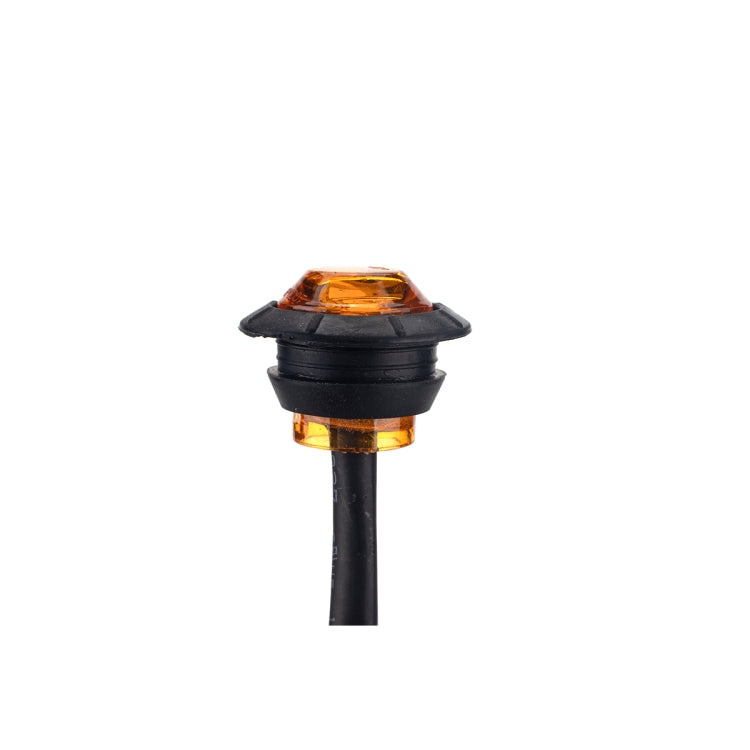 15 in 1 Red + Amber + White Light Truck Trailer LED Round Side Marker Lamp, A5015