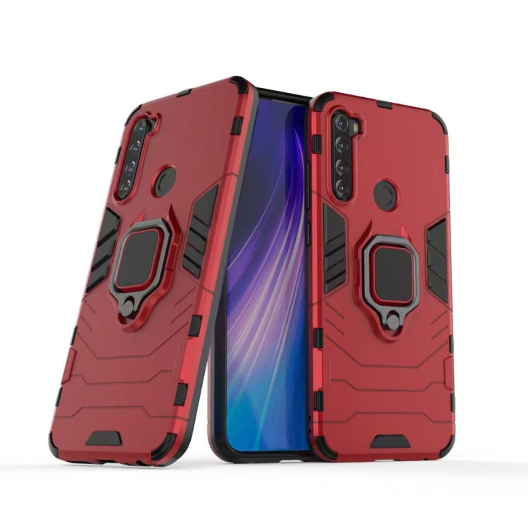 For Xiaomi Note 8T PC + TPU Shockproof Protective Case with Magnetic Ring Holder
