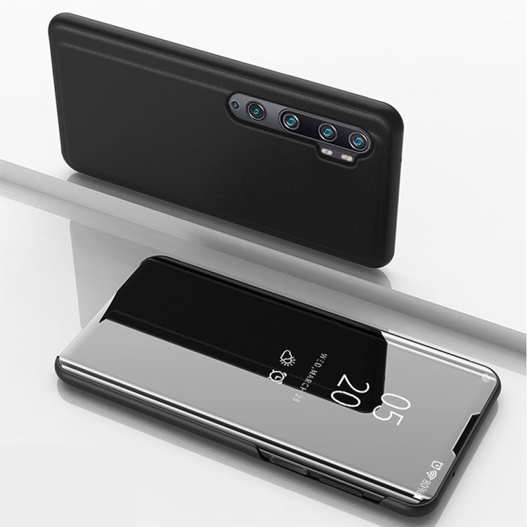 Plated Mirror Horizontal Flip Leather Case with Holder