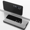 Plated Mirror Horizontal Flip Leather Case with Holder